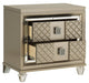 Loudon 2 Drawer Nightstand in Champagne Metallic 1515-4 - Home Discount Furniture - NJ-linden