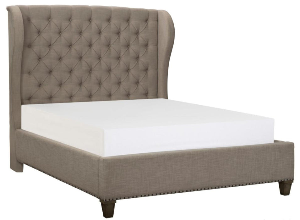 Vermillion King Upholstered Panel Bed in Gray 5442K-1EK* - Home Discount Furniture - NJ-linden