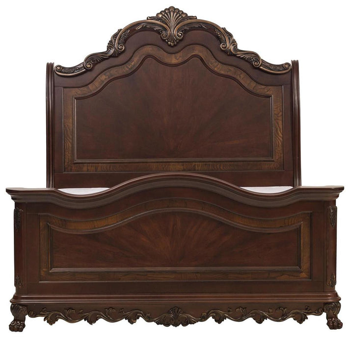 Deryn Park Queen Sleigh Bed in Cherry 2243SL-1 - Home Discount Furniture - NJ-linden