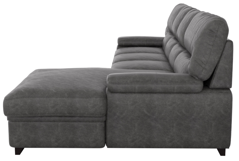 Michigan Sectional with Pull Out Bed and Right Chaise in Dark Gray 9407DG*2RC3L - Home Discount Furniture - NJ-linden