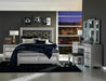 Bevelle Queen Upholstered Panel Bed in Silver 1958-1 - Home Discount Furniture - NJ-linden