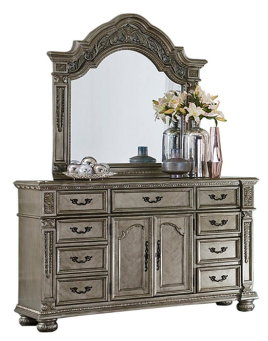 Catalonia Mirror in Platinum Gold 1824PG-6 - Home Discount Furniture - NJ-linden