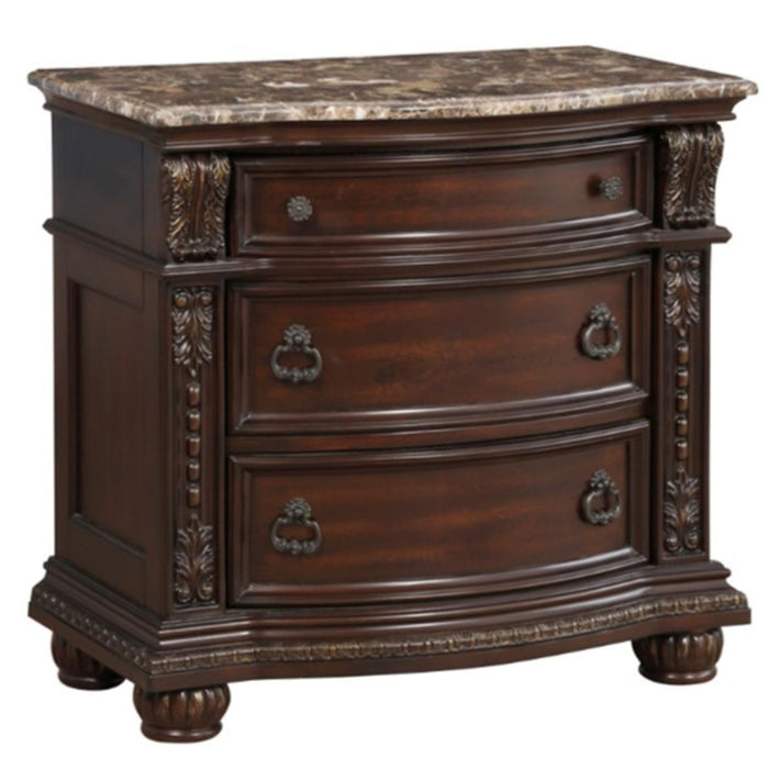 Cavalier Nightstand in Dark Cherry 1757-4 - Home Discount Furniture - NJ-linden