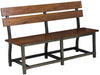 Holverson Bench w/ Back in Rustic Brown 1715-BH - Home Discount Furniture - NJ-linden