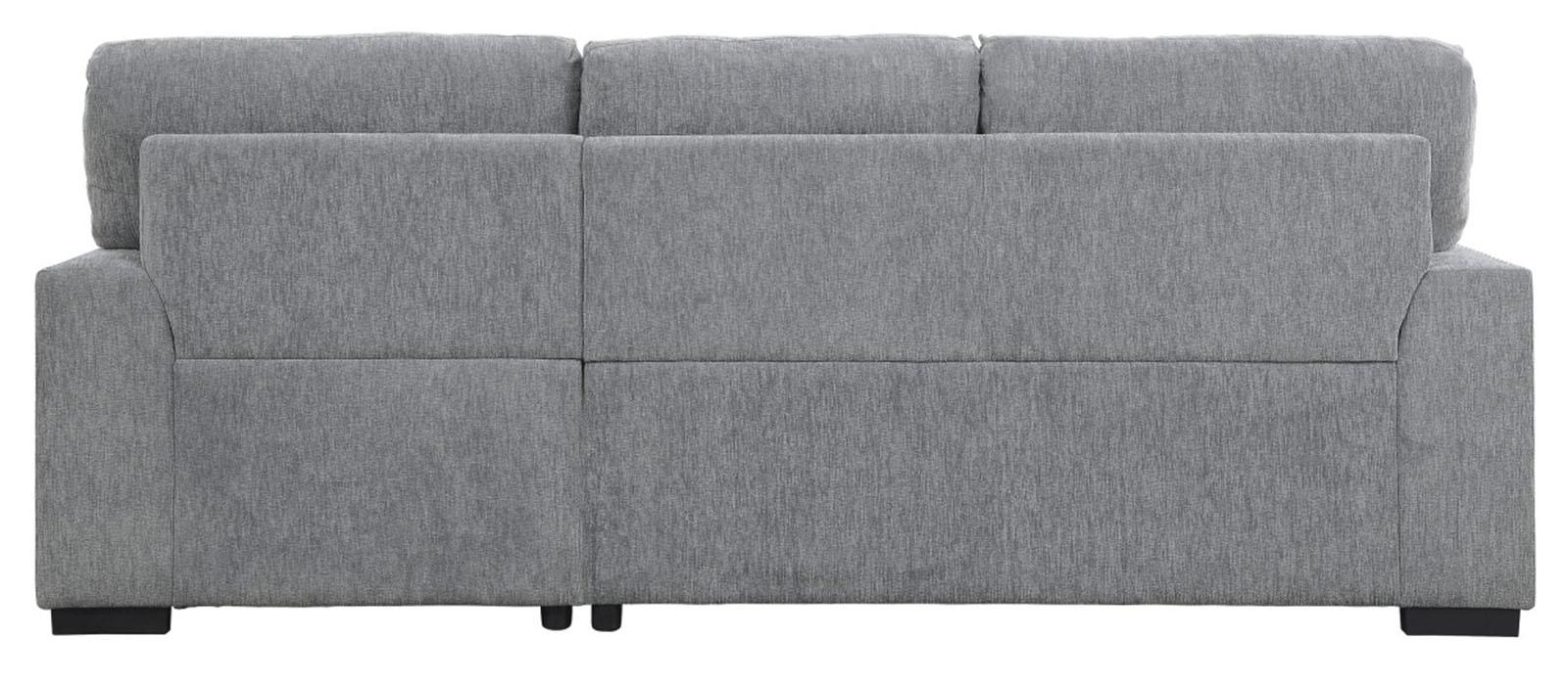Morelia 2pc Sectional with Pull Out Bed and Right Chaise in Dark Gray 9468DG*2RC2L - Home Discount Furniture - NJ-linden