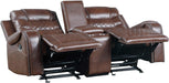 Putnam Double Glider Reclining Loveseat in Brown 9405BR-2 - Home Discount Furniture - NJ-linden