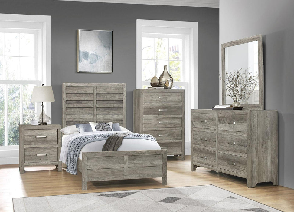 Mandan Twin Panel Bed in Weathered Gray 1910GYT-1* - Home Discount Furniture - NJ-linden