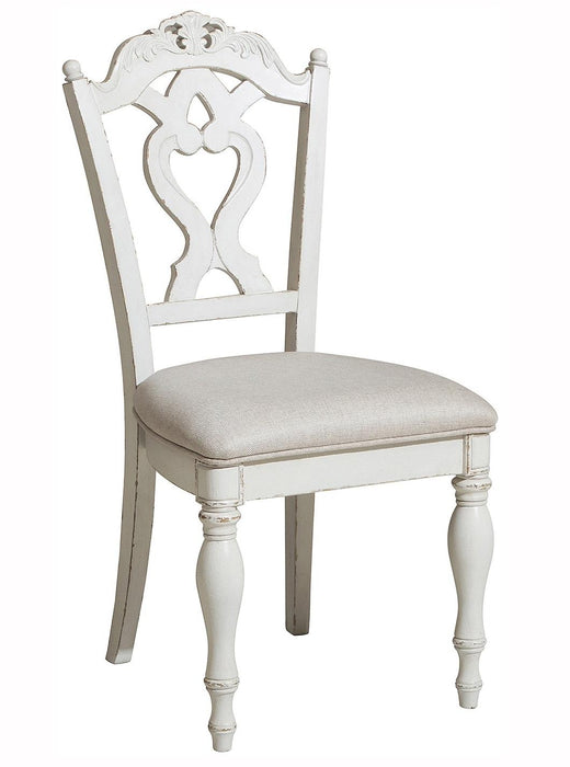 Cinderella Chair in Antique White with Grey Rub-Through 1386NW-11C - Home Discount Furniture - NJ-linden