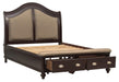 Marston Queen Sleigh Storage Bed in Dark Cherry 2615DC-1 - Home Discount Furniture - NJ-linden