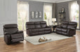 Pendu Double Reclining Loveseat in Brown 8326BRW-2 - Home Discount Furniture - NJ-linden