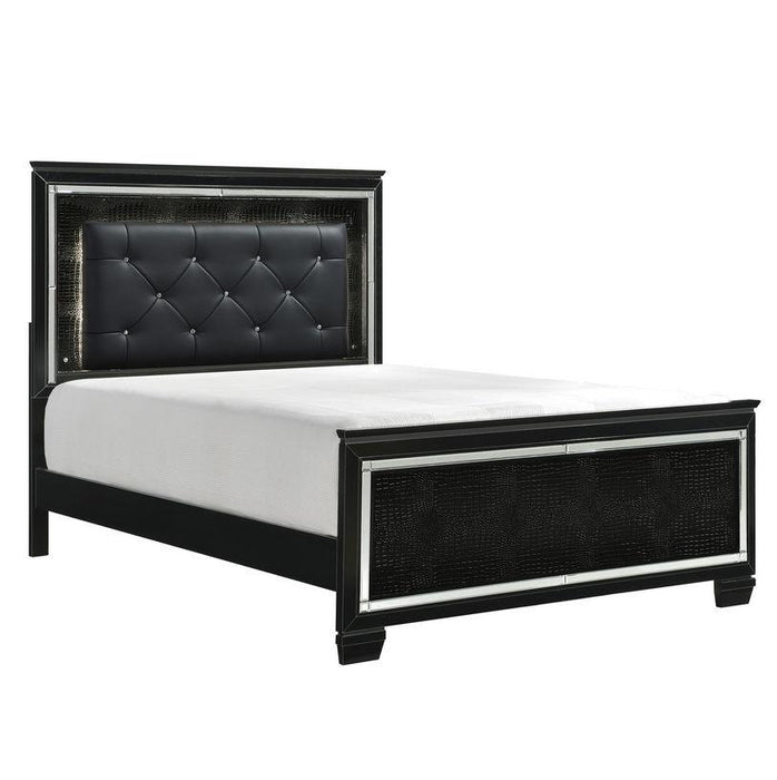 Allura King Panel Bed in Black 1916KBK-1EK* - Home Discount Furniture - NJ-linden