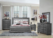 Allura Queen Panel Bed in Gray 1916GY-1* - Home Discount Furniture - NJ-linden