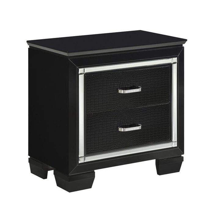 Allura Nightstand in Black 1916BK-4 - Home Discount Furniture - NJ-linden