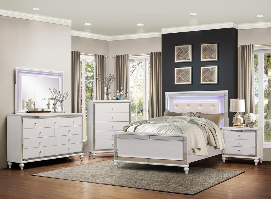 Alonza 5 Drawer Chest in White 1845-9 - Home Discount Furniture - NJ-linden