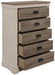 Arcadia Chest in White & Weathered Gray 1677-9 - Home Discount Furniture - NJ-linden