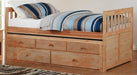 Bartly Twin/Twin Trundle Bed w/ 2 Storage Drawers in Natural B2043PR-1* - Home Discount Furniture - NJ-linden