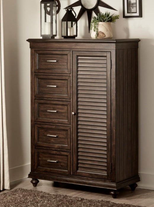 Cardona Wardrobe Chest in Driftwood Charcoal 1689-10 - Home Discount Furniture - NJ-linden