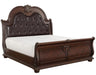 Cavalier Queen Sleigh Bed in Dark Cherry 1757-1* - Home Discount Furniture - NJ-linden