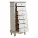 Cinderella 7 Drawer Tall Chest Antique White with Grey Rub-Through 1386NW-12 - Home Discount Furniture - NJ-linden