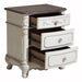 Cinderella Night Stand in Antique White with Grey Rub-Through 1386NW-4 - Home Discount Furniture - NJ-linden
