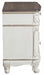 Cinderella Night Stand in Antique White with Grey Rub-Through 1386NW-4 - Home Discount Furniture - NJ-linden