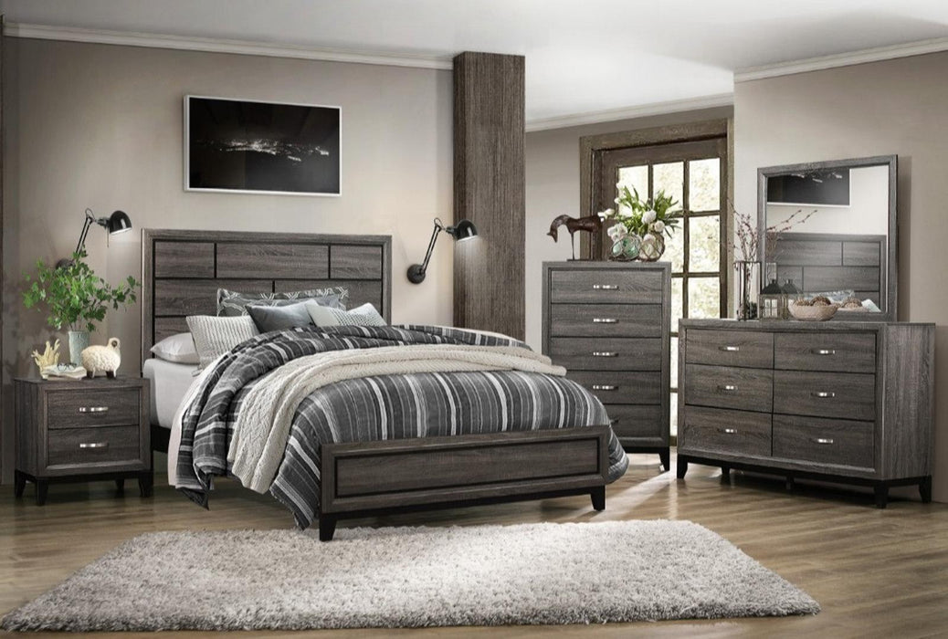 Davi Queen Panel Bed in Gray 1645-1* - Home Discount Furniture - NJ-linden