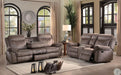 Aram Double Glider Reclining Sofa in Dark Brown 8206NF-3 - Home Discount Furniture - NJ-linden