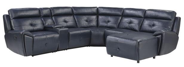 Avenue Armless Reclining Chair in Navy 9469NVB-AR - Home Discount Furniture - NJ-linden