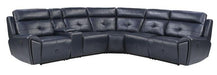 Avenue Armless Reclining Chair in Navy 9469NVB-AR - Home Discount Furniture - NJ-linden