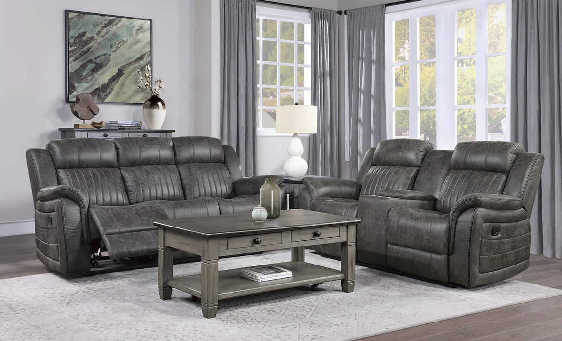 Centeroak Double Reclining Sofa in Gray 9479BRG-3 - Home Discount Furniture - NJ-linden