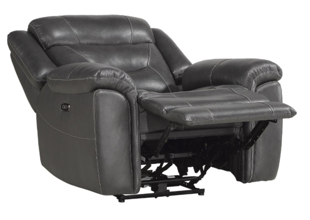 Danio Power Double Reclining Chair with Power Headrests in Dark Gray 9528DGY-1PWH - Home Discount Furniture - NJ-linden