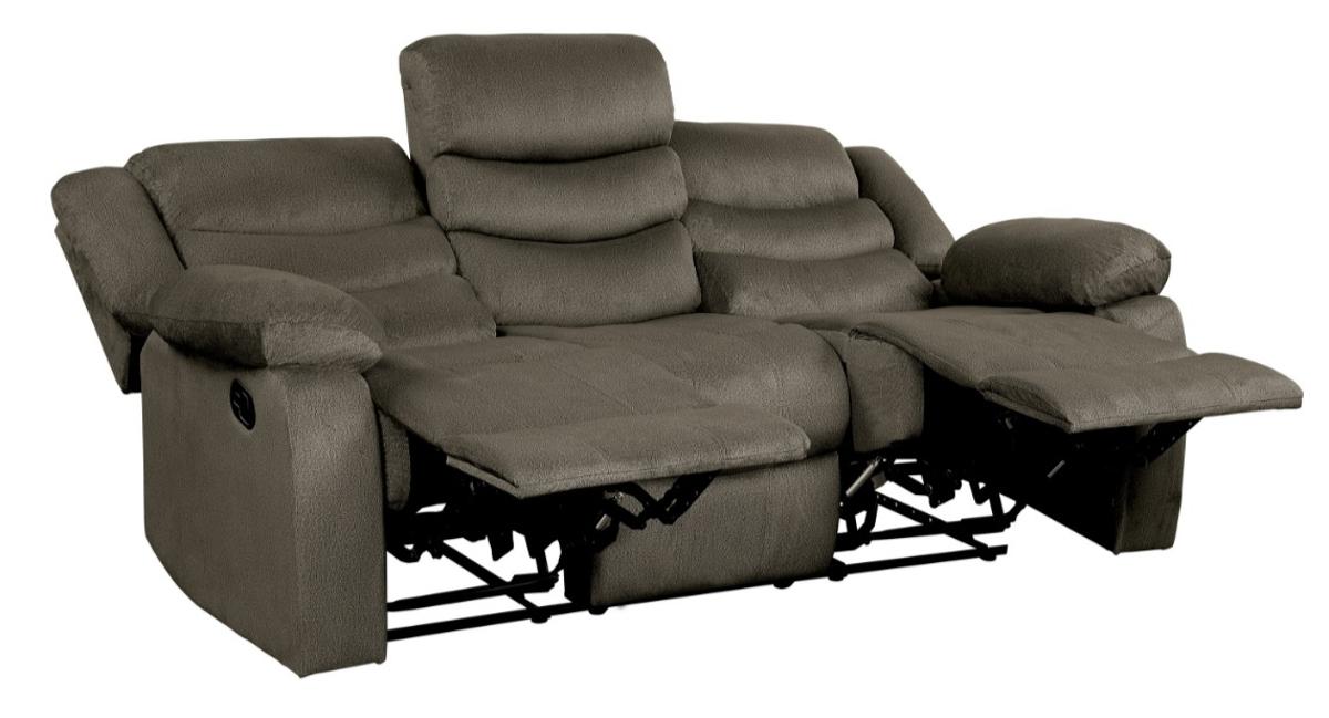 Discus Double Reclining Sofa in Brown 9526BR-3 - Home Discount Furniture - NJ-linden