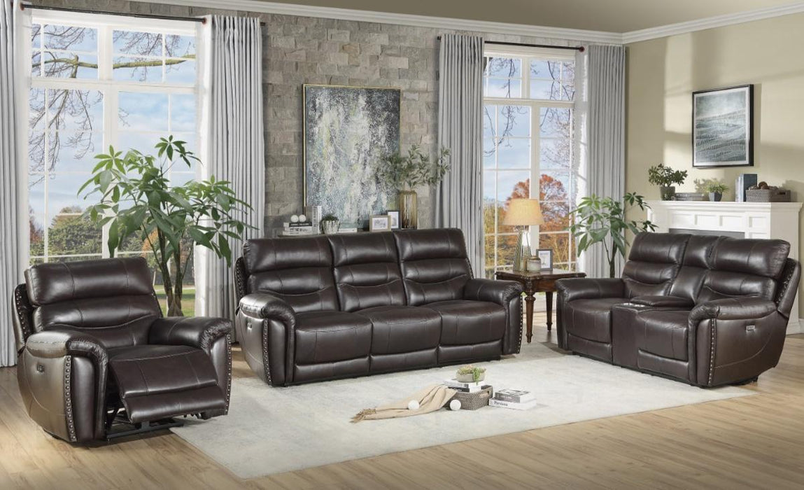 Lance Power Double Reclining Sofa with Power Headrests in Brown 9527BRW-3PWH - Home Discount Furniture - NJ-linden