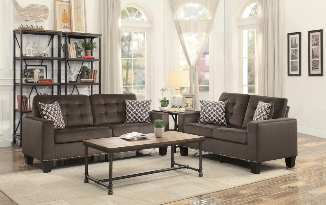 Lantana Loveseat in Chocolate 9957CH-2 - Home Discount Furniture - NJ-linden