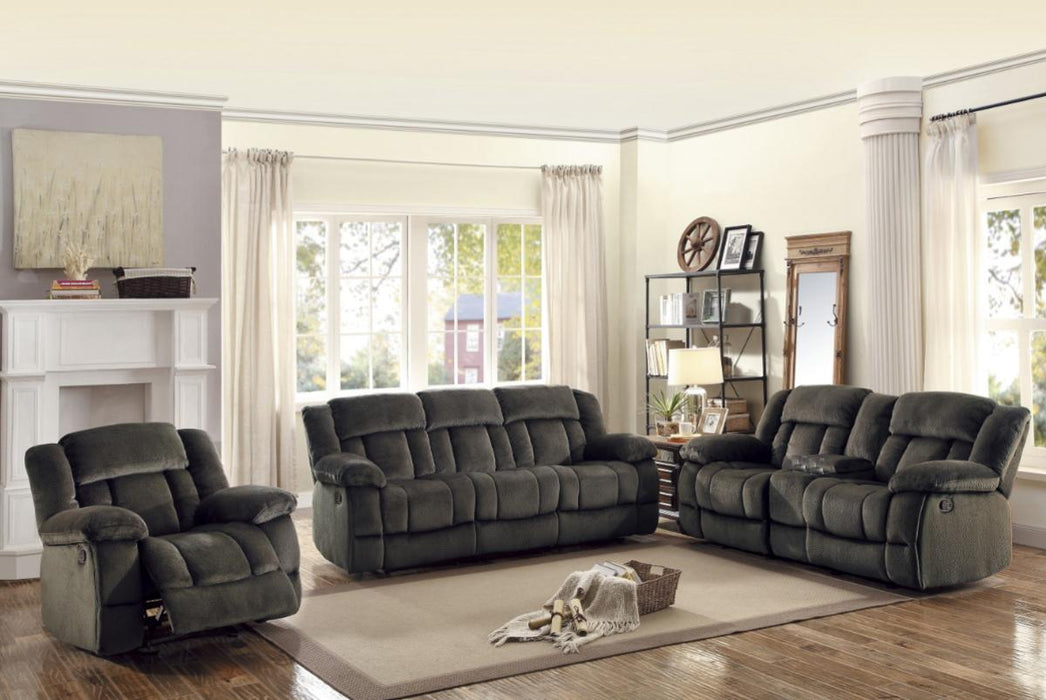 Laurelton Double Glider Reclining Loveseat w/ Center Console in Chocolate 9636-2 - Home Discount Furniture - NJ-linden