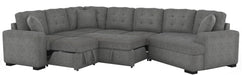 Logansport Corner Seat with 1 Pillow in Gray 9401GRY-CR - Home Discount Furniture - NJ-linden