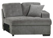 Logansport Right Side Cuddler with 1 Pillow in Gray 9401GRY-RU - Home Discount Furniture - NJ-linden