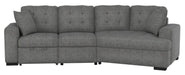 Logansport Right Side Cuddler with 1 Pillow in Gray 9401GRY-RU - Home Discount Furniture - NJ-linden