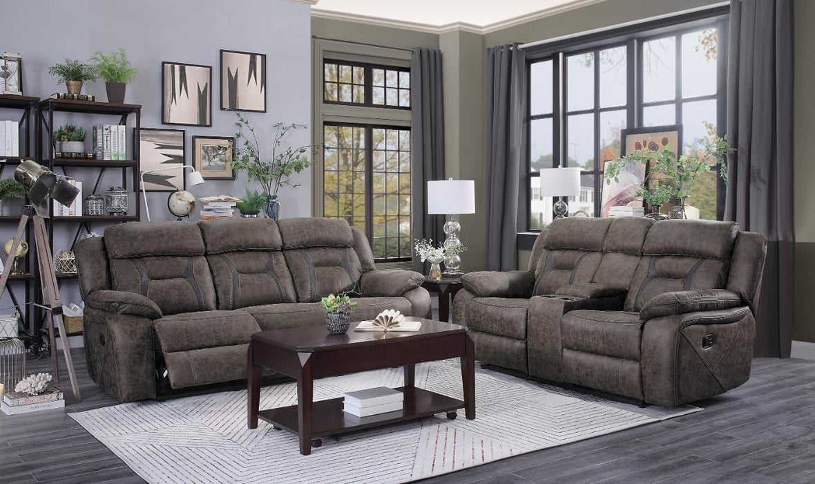 Madrona Double Reclining Sofa in Dark Brown 9989DB-3 - Home Discount Furniture - NJ-linden