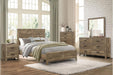 Mandan Full Panel Bed in Weathered Pine 1910F-1* - Home Discount Furniture - NJ-linden
