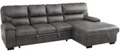 Michigan Sectional with Pull Out Bed and Right Chaise in Dark Gray 9407DG*2RC3L - Home Discount Furniture - NJ-linden