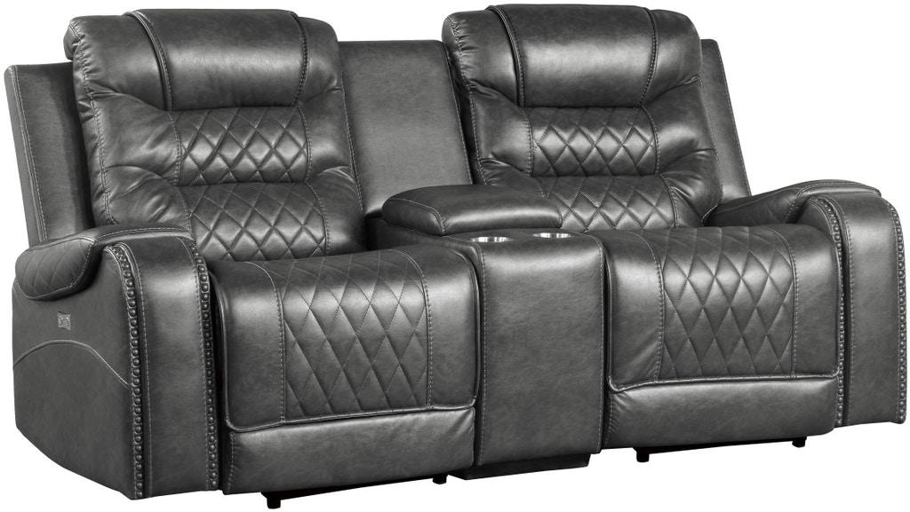 Putnam Double Glider Reclining Loveseat in Gray 9405GY-2 - Home Discount Furniture - NJ-linden