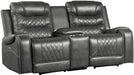 Putnam Power Double Reclining Loveseat in Gray 9405GY-2PW - Home Discount Furniture - NJ-linden