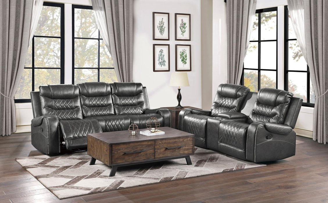 Putnam Double Glider Reclining Loveseat in Gray 9405GY-2 - Home Discount Furniture - NJ-linden