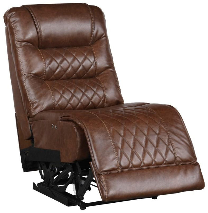 Putnam Power Armless Reclining Chair in Brown 9405BR-ARPW - Home Discount Furniture - NJ-linden