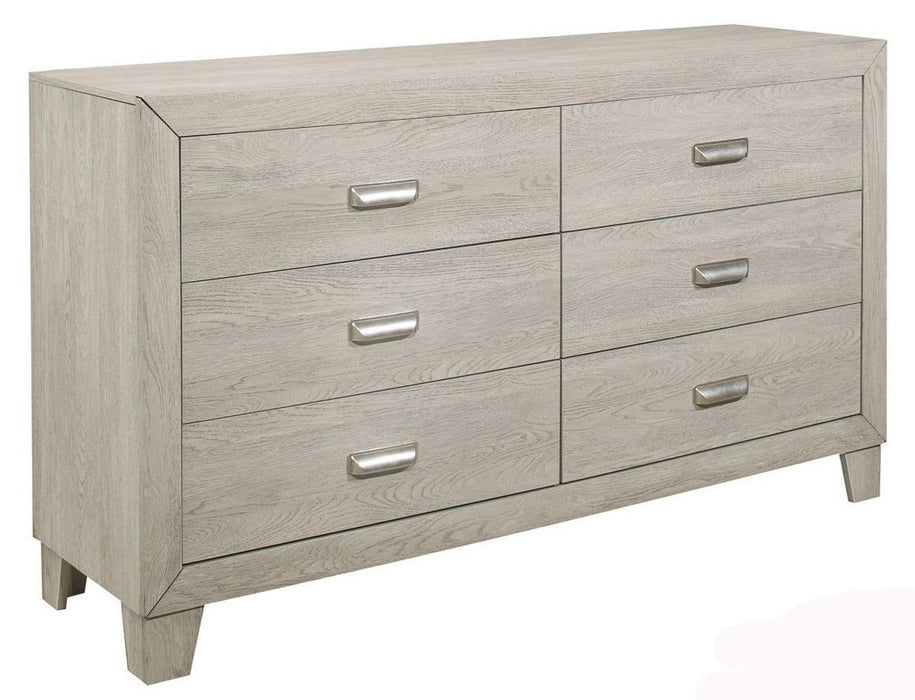 Quinby 6 Drawer Dresser in Light Brown 1525-5 - Home Discount Furniture - NJ-linden