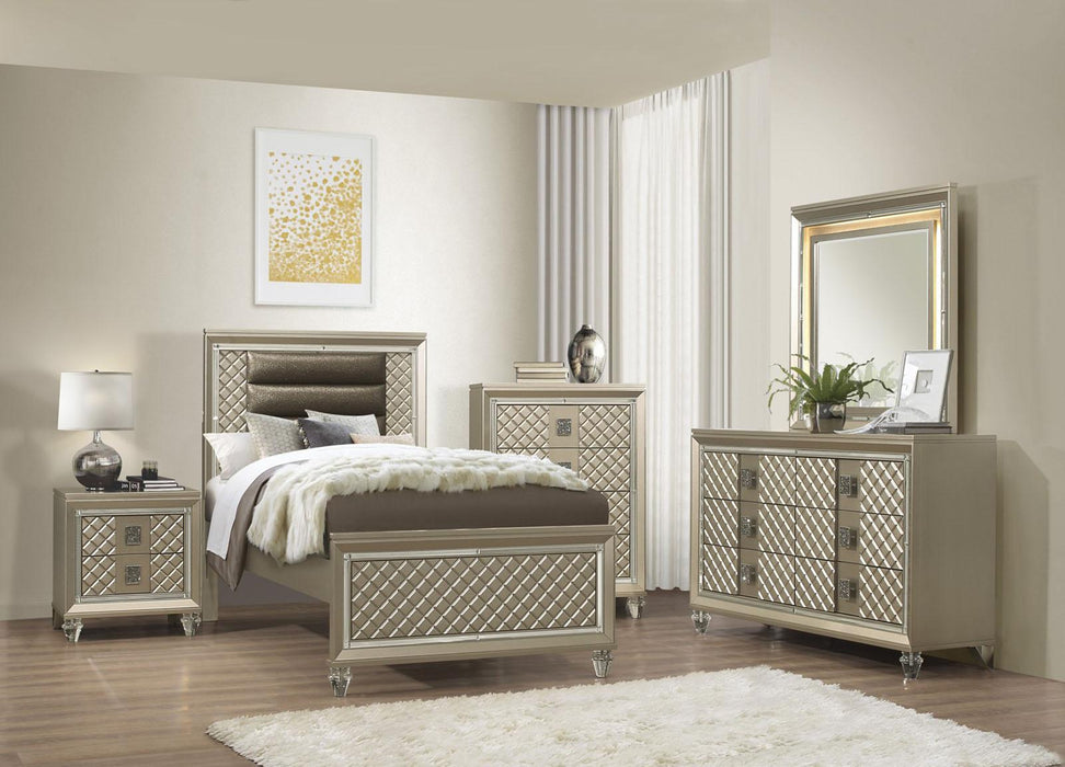 Youth Loudon Twin Platform Bed in Champagne Metallic B1515T-1* - Home Discount Furniture - NJ-linden