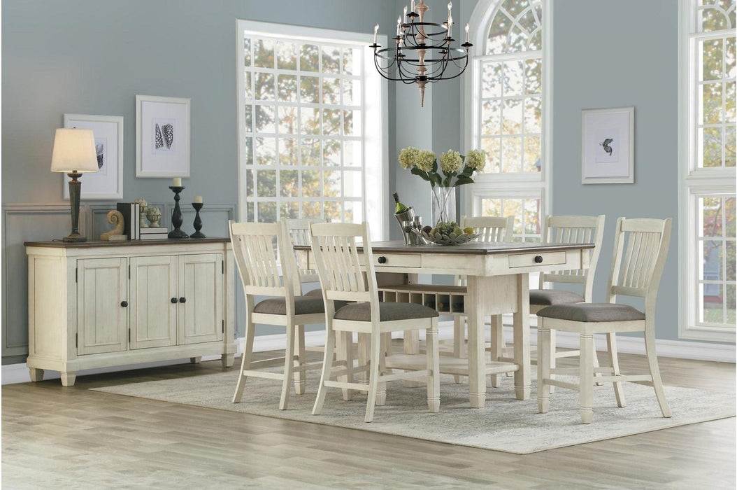 Granby Counter Height Dining Table in White & Brown 5627NW-36* - Home Discount Furniture - NJ-linden