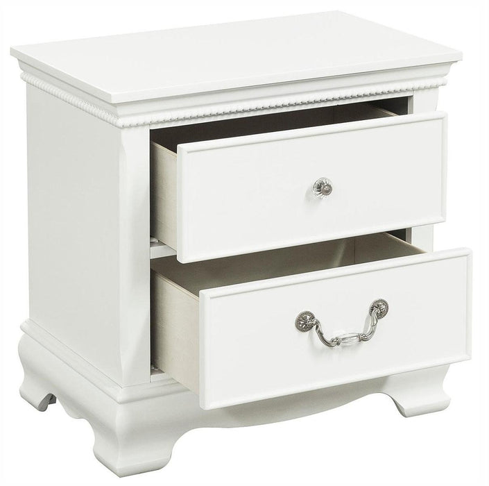 Lucida 2 Drawer Nightstand in White 2039W-4 - Home Discount Furniture - NJ-linden