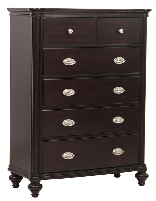 Marston 5 Drawer Chest in Dark Cherry 2615DC-9 - Home Discount Furniture - NJ-linden